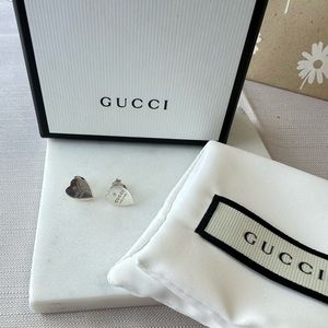 GUCCI TRADEMARK HEART-SHAPED EARRINGS